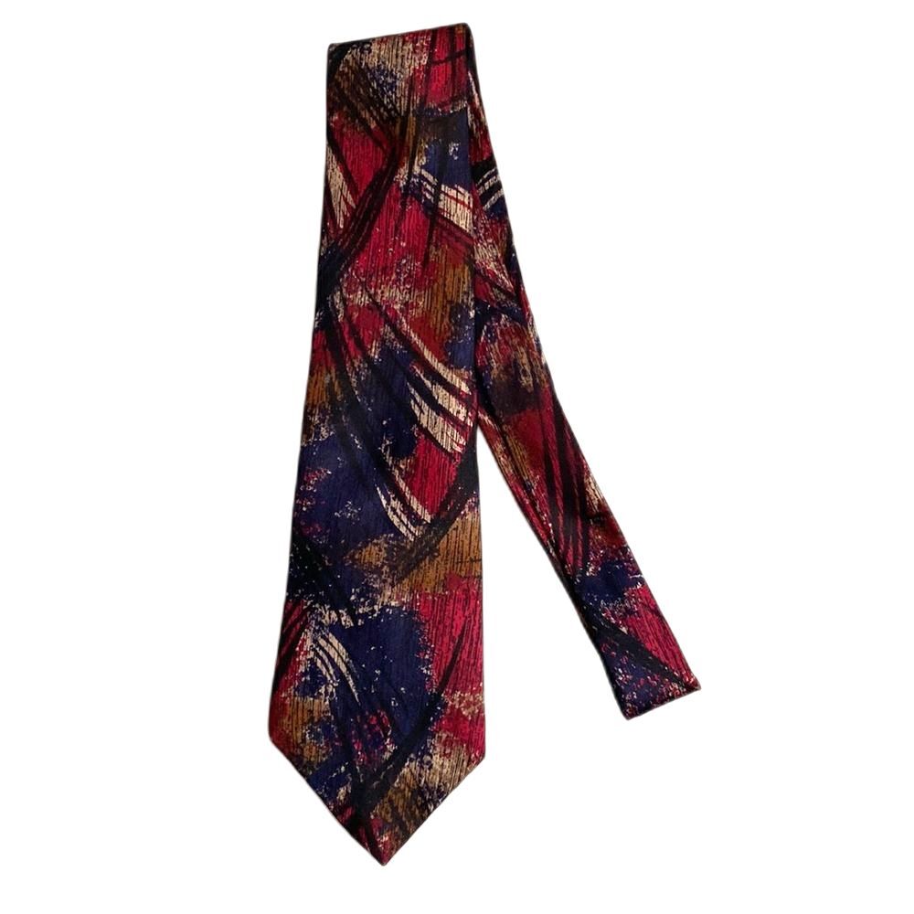 Surrey Traditional 100% Silk Tie Abstract‎ Brushstroke Print